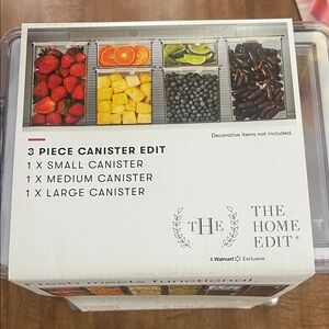 🫙The Home Edit Clear Canister Trio